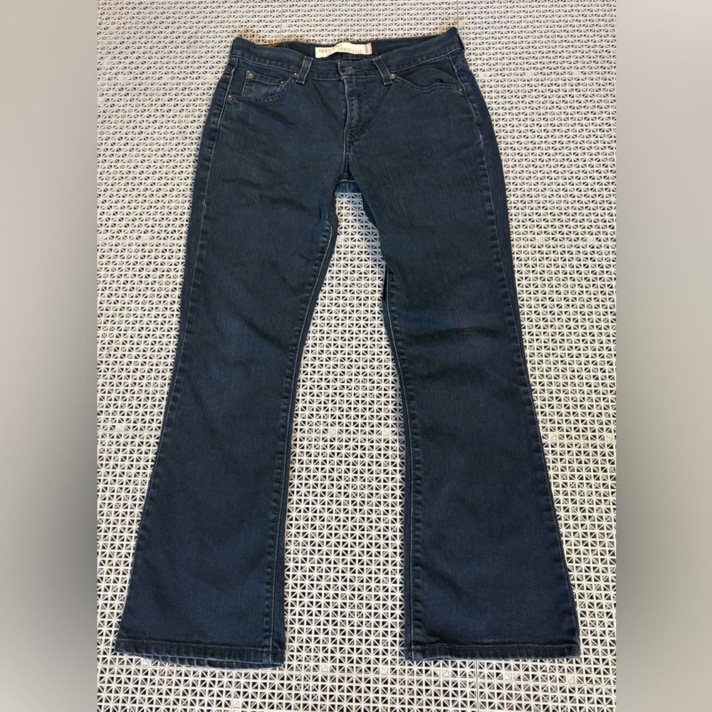 Vintage Levi's 515 Nouveau Dark Indigo Blue Bootcut Jeans